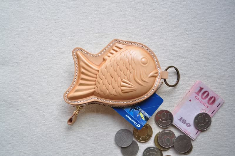 皮革鯛魚燒錢包