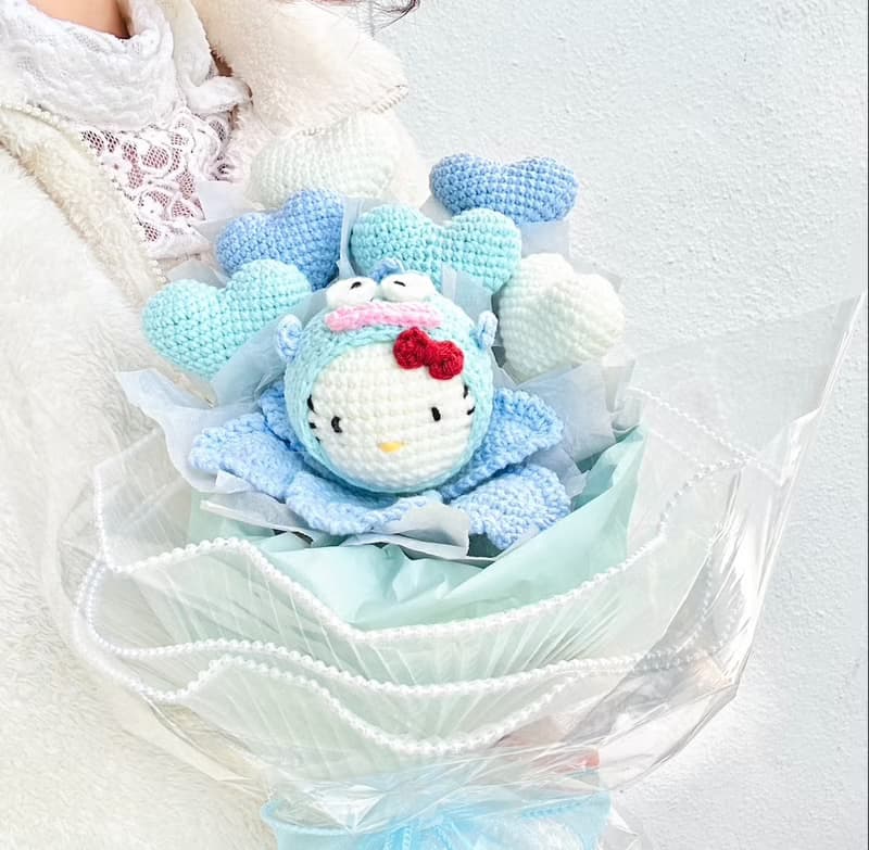 鉤織花束 鉤織公仔 編織花 手工花 鉤織花 花束