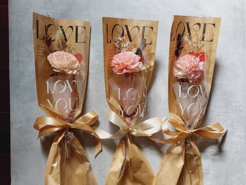 母親節專屬 索拉花康乃馨花束 附提袋