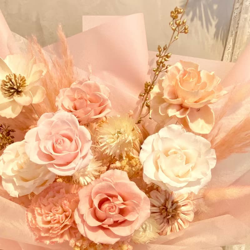 不凋花束 七夕 情人節 告白 畢業 粉色