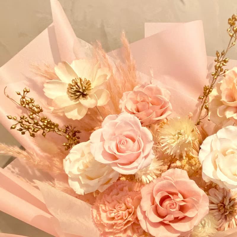 不凋花束 七夕 情人節 告白 畢業 粉色