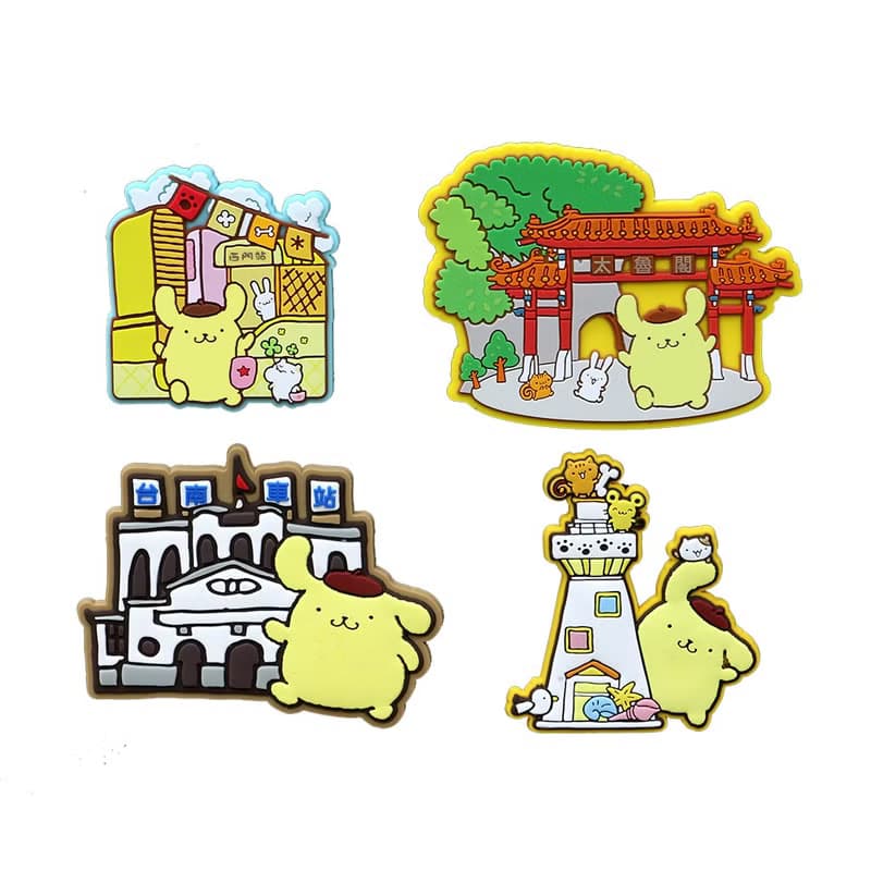 【漫遊台灣 X 三麗鷗】布丁狗 PVC磁鐵+行李箱貼紙