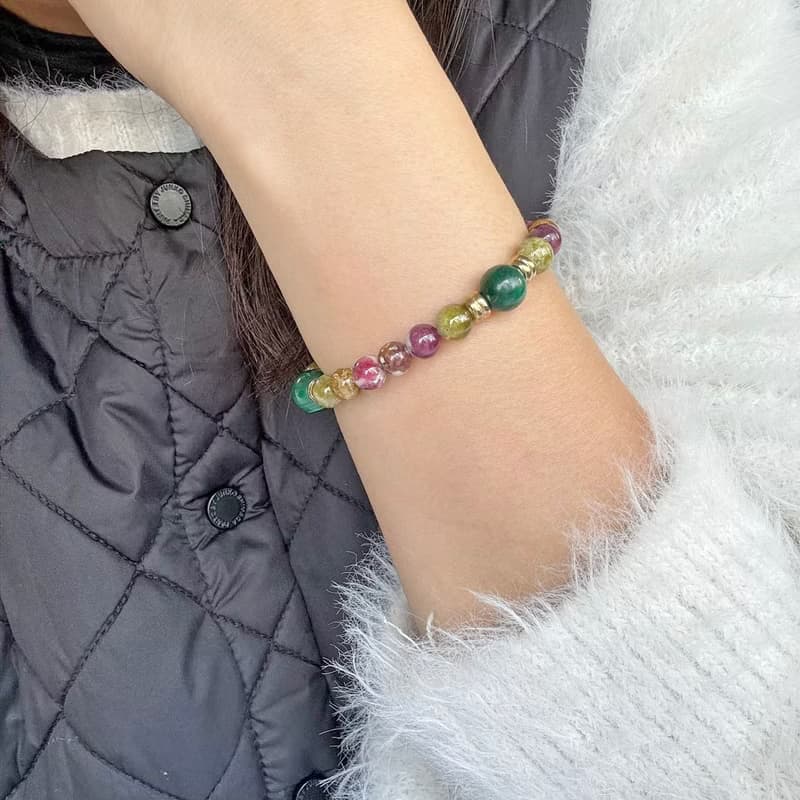 孔雀石 橄欖石 彩碧璽 新年  天然水晶 礦石 禮物 日本直郵