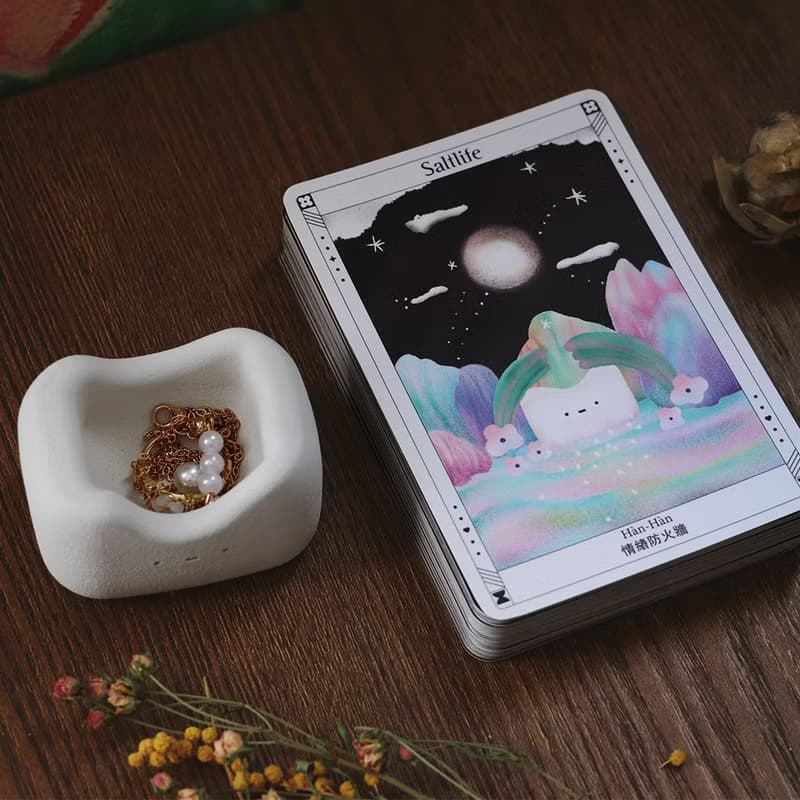 憨憨 金飯丸 I 牙齒形 水泥器皿  含金元寶 辦公室小物 新裝上市