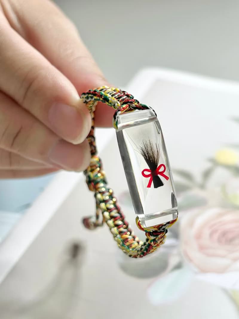 胎毛手鍊 寵物紀念品 寵物飾品 寵物毛髮手鍊 Y02(透明款)