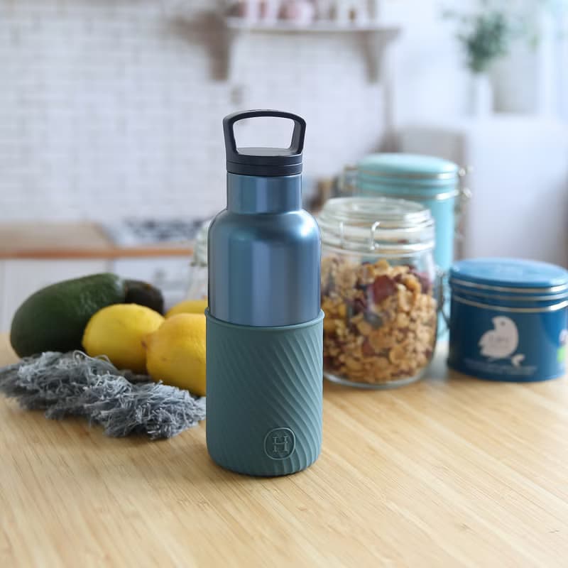 【夢幻霧光色系】480ml  保溫瓶 | 寶石藍 - 亞得里亞海(水波紋)