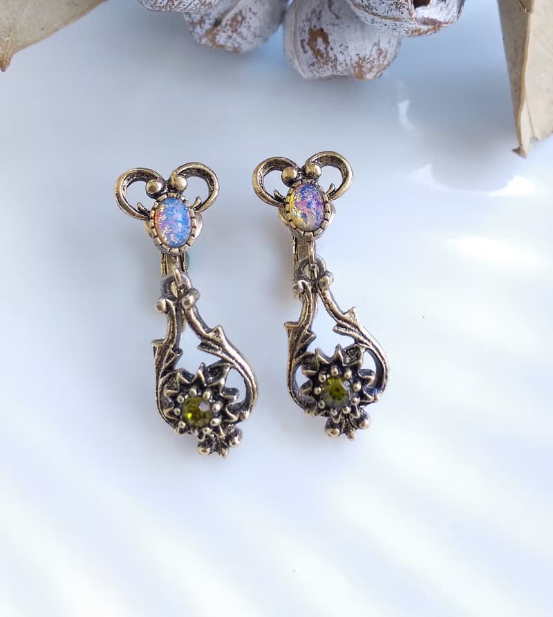 【西洋古董飾品 】SARAH COV 1974年 Contessa 系列 夾式耳環
