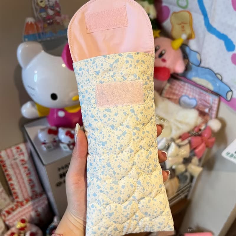Sweetstore Supply原創可愛甜美清新藍奶牛收納魔術貼粘貼筆袋