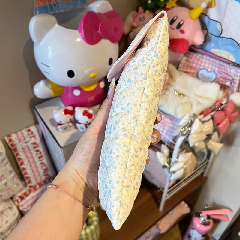 Sweetstore Supply原創可愛甜美清新藍奶牛收納魔術貼粘貼筆袋
