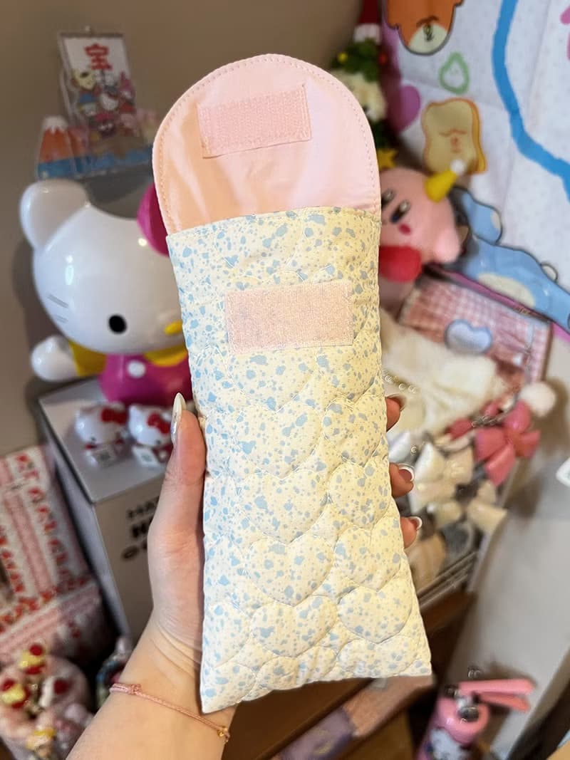 Sweetstore Supply原創可愛甜美清新藍奶牛收納魔術貼粘貼筆袋