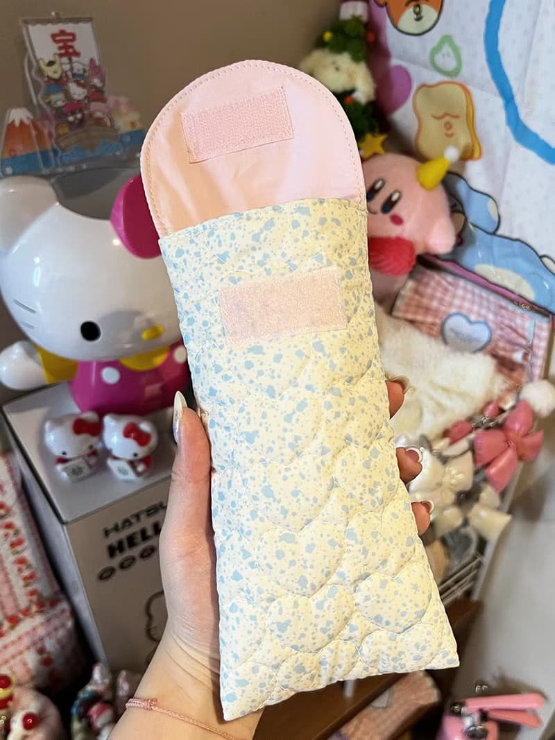 Sweetstore Supply原創可愛甜美清新藍奶牛收納魔術貼粘貼筆袋