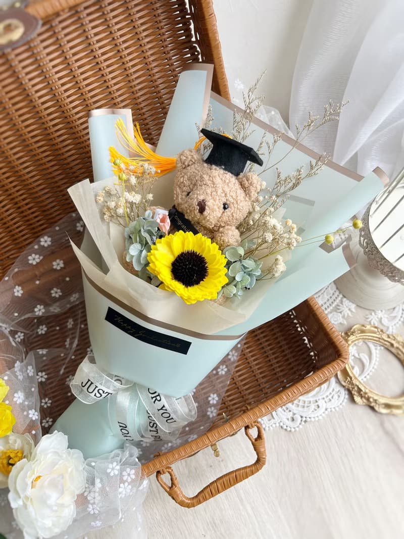 向日葵花束/畢業花束/泰迪熊花束/索拉花束