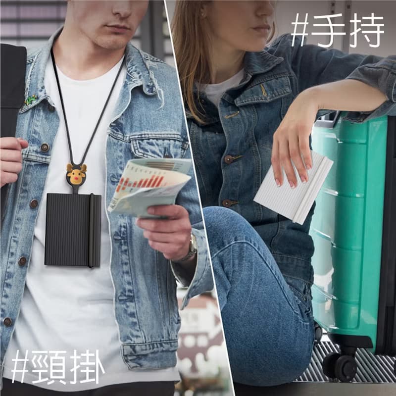 Bone蹦克 頸掛角色護照套 護照套 旅遊用品 護照包