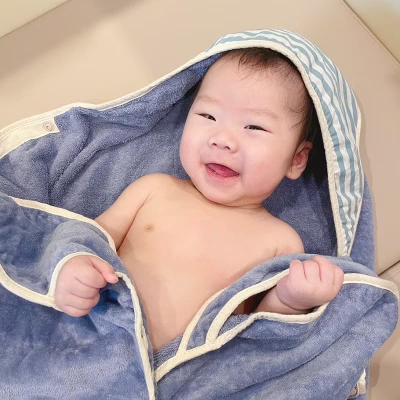 nizio-BOBO小蘑菇多功能成長浴巾(四色可選)  新生 彌月 寶寶禮
