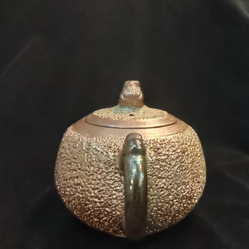 鶯歌名家柴燒金銀彩手拉胚冰煙茶壺