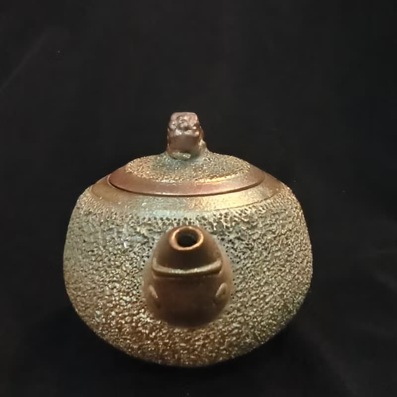 鶯歌名家柴燒金銀彩手拉胚冰煙茶壺