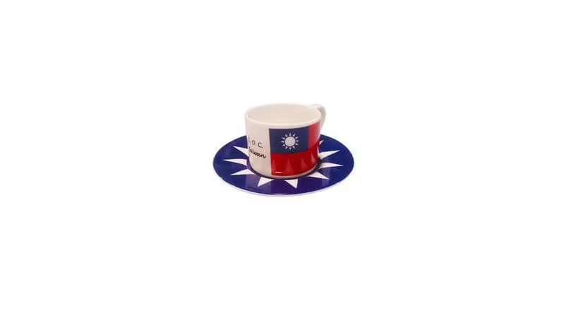 國旗咖啡杯盤組/咖啡杯/盤子/愛國/台灣/中華民國/下午茶/送禮