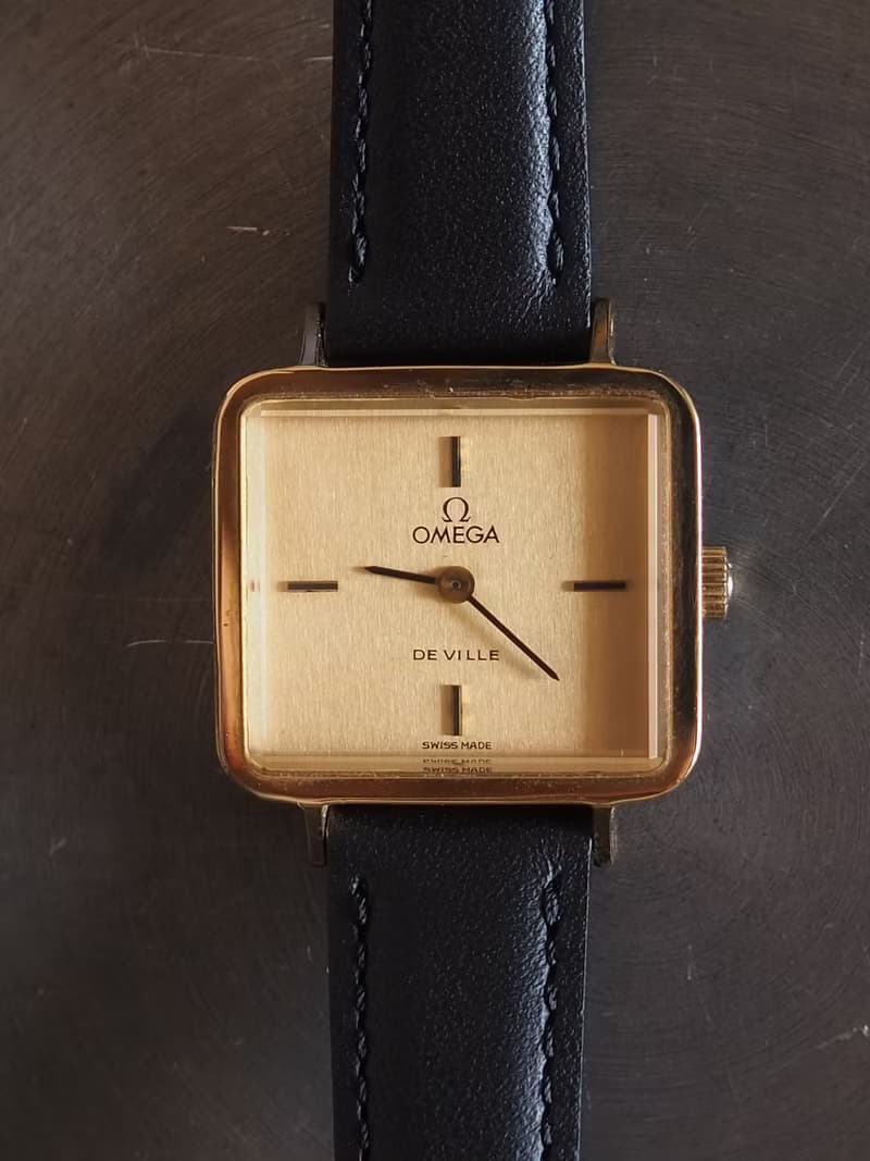 OMEGA オメガ DE VILLE エメラルド ウォッチ 腕時計 ゴールド ブラック ヴィンテージ