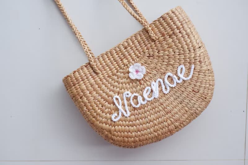 Woven bags, handmade bags, water hyacinth bags, name bags