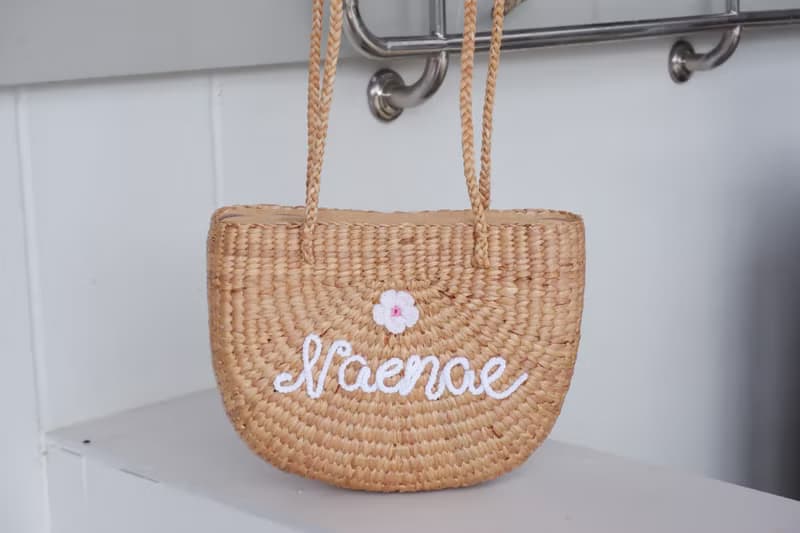 Woven bags, handmade bags, water hyacinth bags, name bags