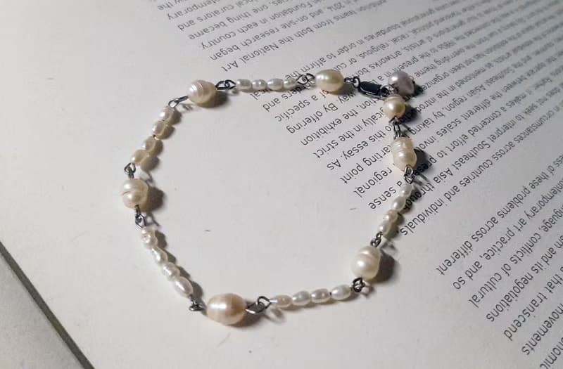 小珍珠間隔大珍珠手鍊