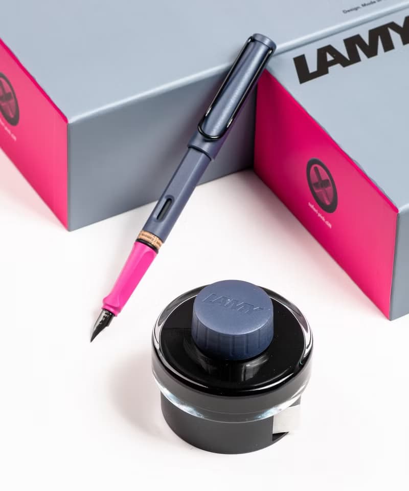 【雷雕刻字】LAMY 鋼筆 限量版墨水禮盒/ SAFARI 2024 - 懸岩粉紅