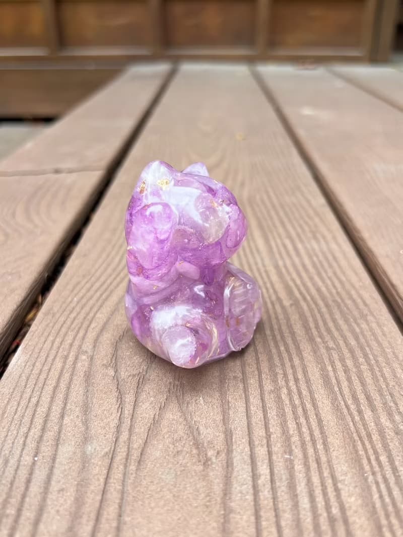 水晶擺飾【招財貓 紫水晶】貴人運 招財 開智慧 增加人緣