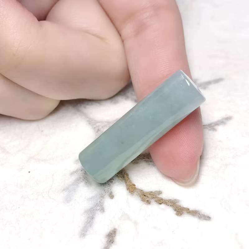 冰種翡翠圓印章 | 天然緬甸玉A貨翡翠 | 送禮