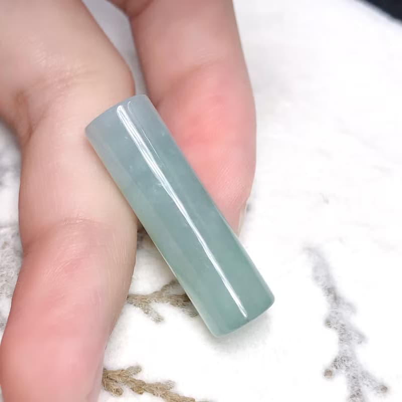 冰種翡翠圓印章 | 天然緬甸玉A貨翡翠 | 送禮