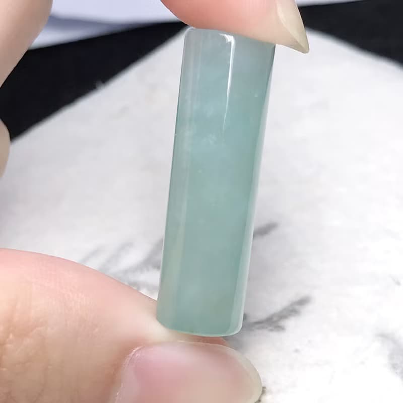 冰種翡翠圓印章 | 天然緬甸玉A貨翡翠 | 送禮