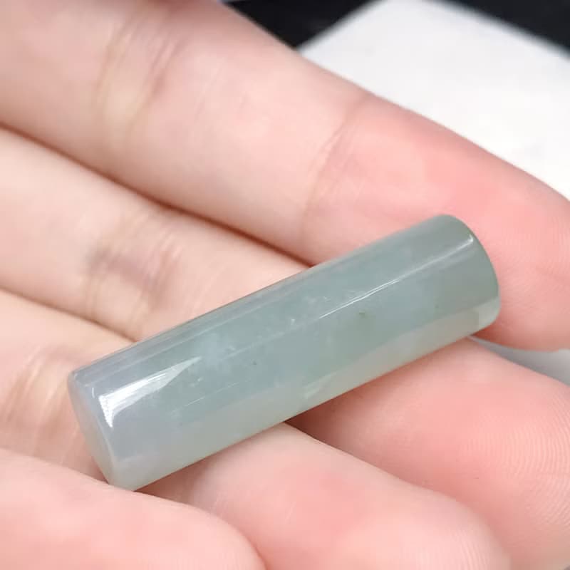 冰種翡翠圓印章 | 天然緬甸玉A貨翡翠 | 送禮