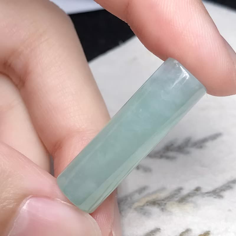 冰種翡翠圓印章 | 天然緬甸玉A貨翡翠 | 送禮