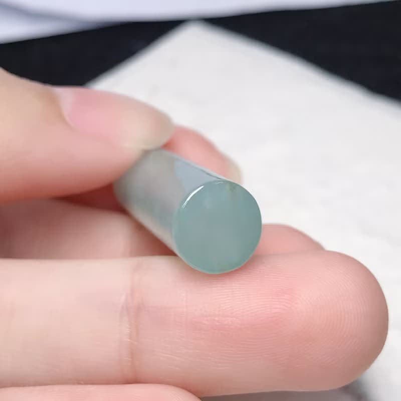冰種翡翠圓印章 | 天然緬甸玉A貨翡翠 | 送禮