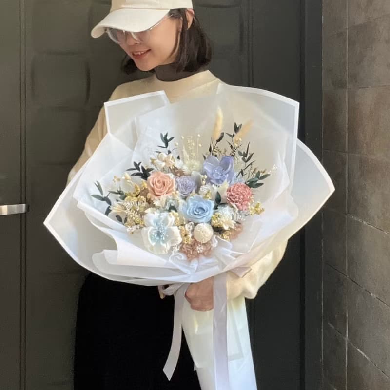 廣島之戀 永生玫瑰花束 / 七夕花束 情人節禮物 求婚花束 畢業花
