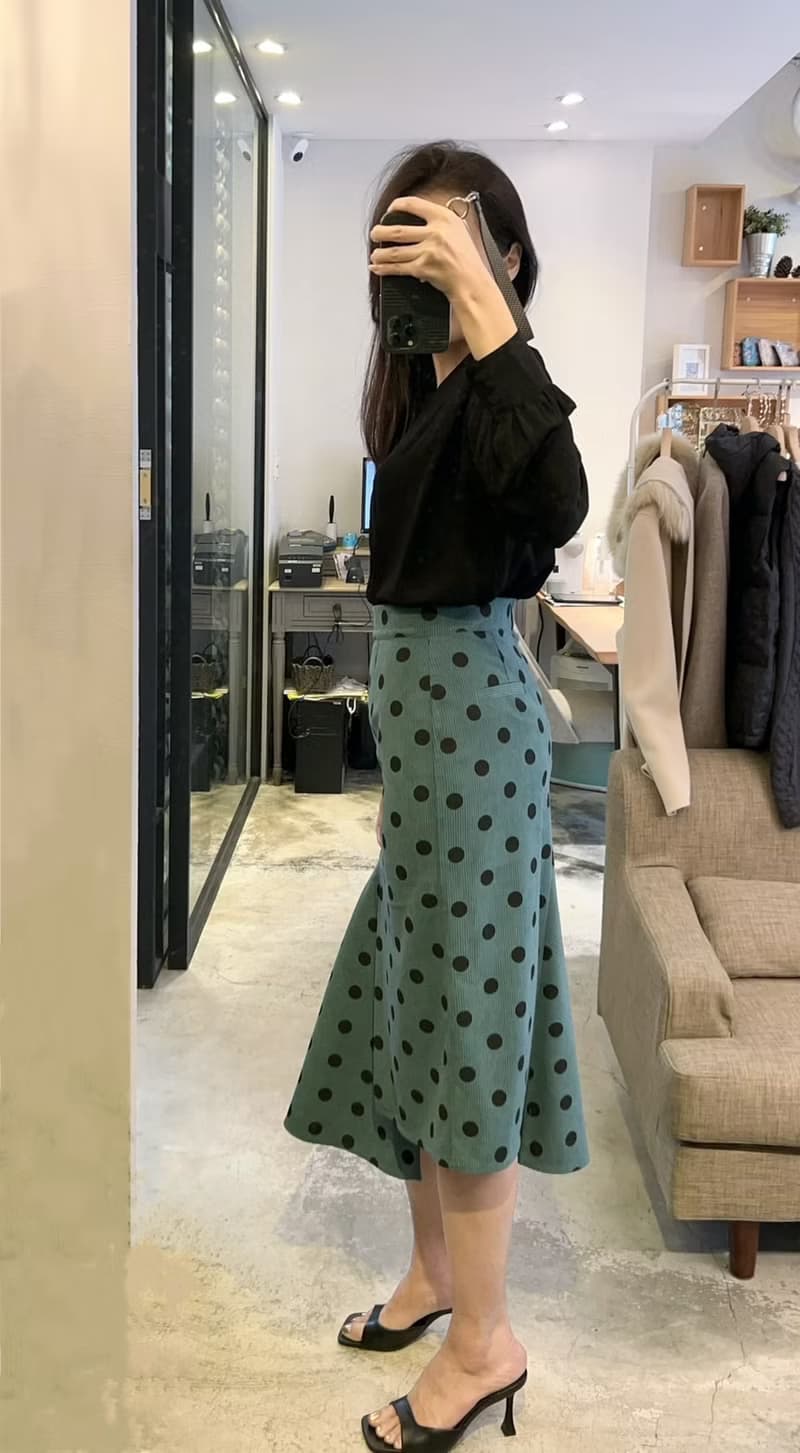 訂製系列-中腰開叉魚尾裙(孔雀綠)