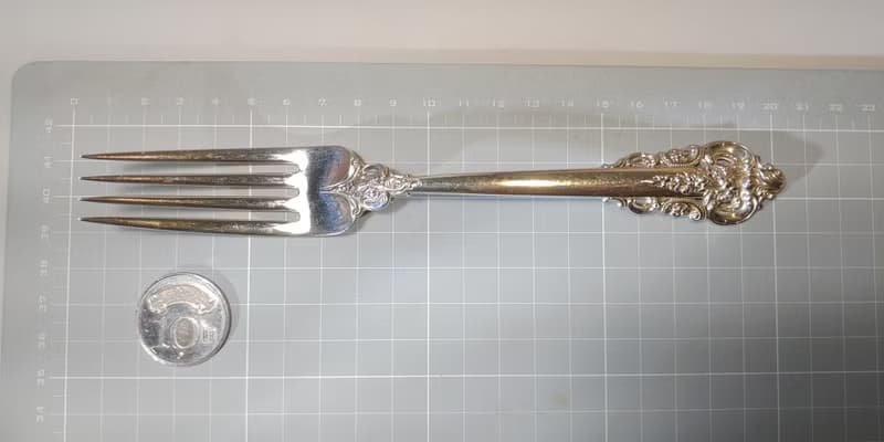 極美1941年美國製R.Wallace純銀餐叉