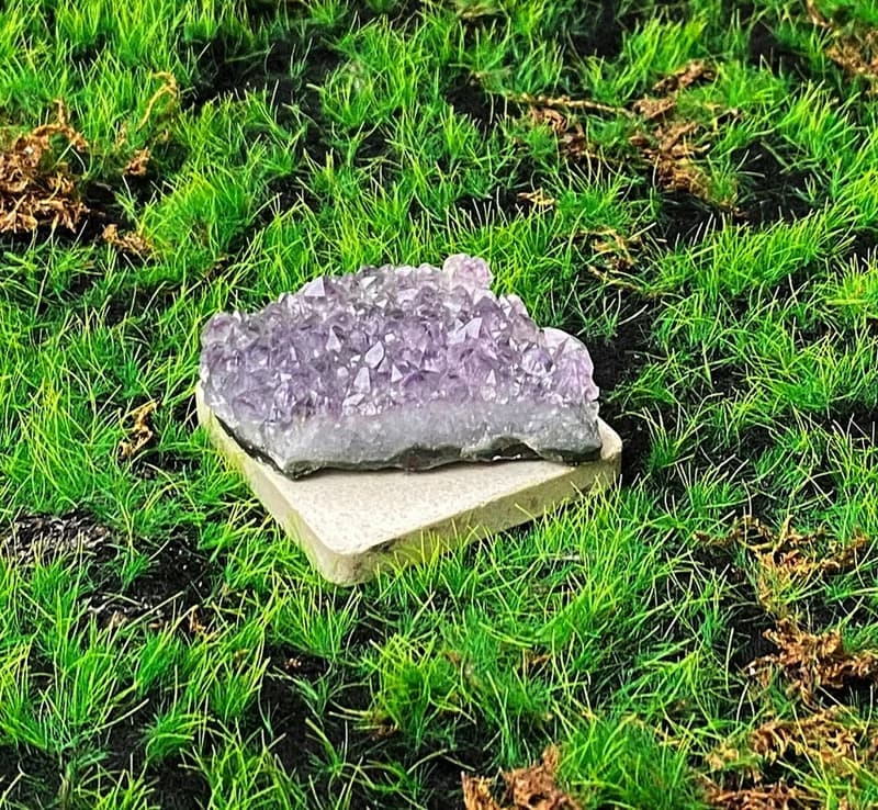 能量擺飾-原皮原礦幾何夢幻紫 紫晶簇 紫水晶 財運水晶 快速出貨