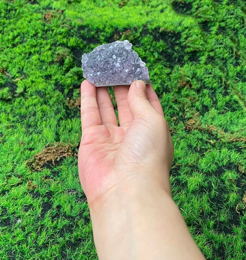 能量擺飾-原皮原礦幾何夢幻紫 紫晶簇 紫水晶 財運水晶 快速出貨