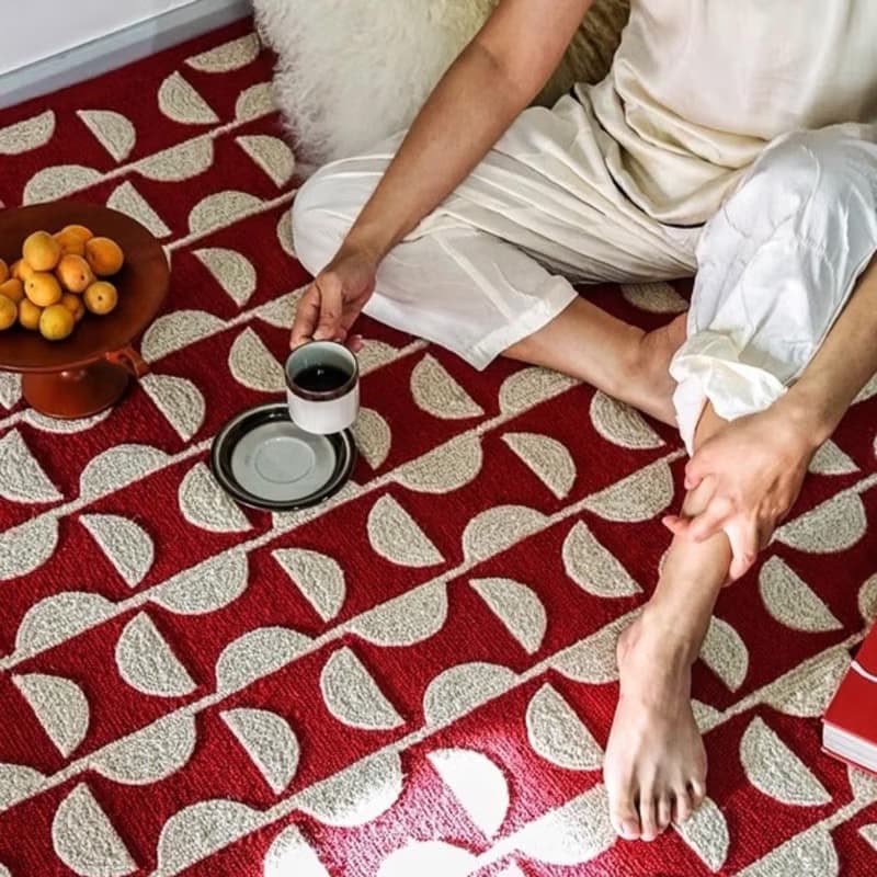 法式風 手作 紐西蘭羊毛地毯 馬賽公寓 客廳臥室 床邊墊 家居裝飾