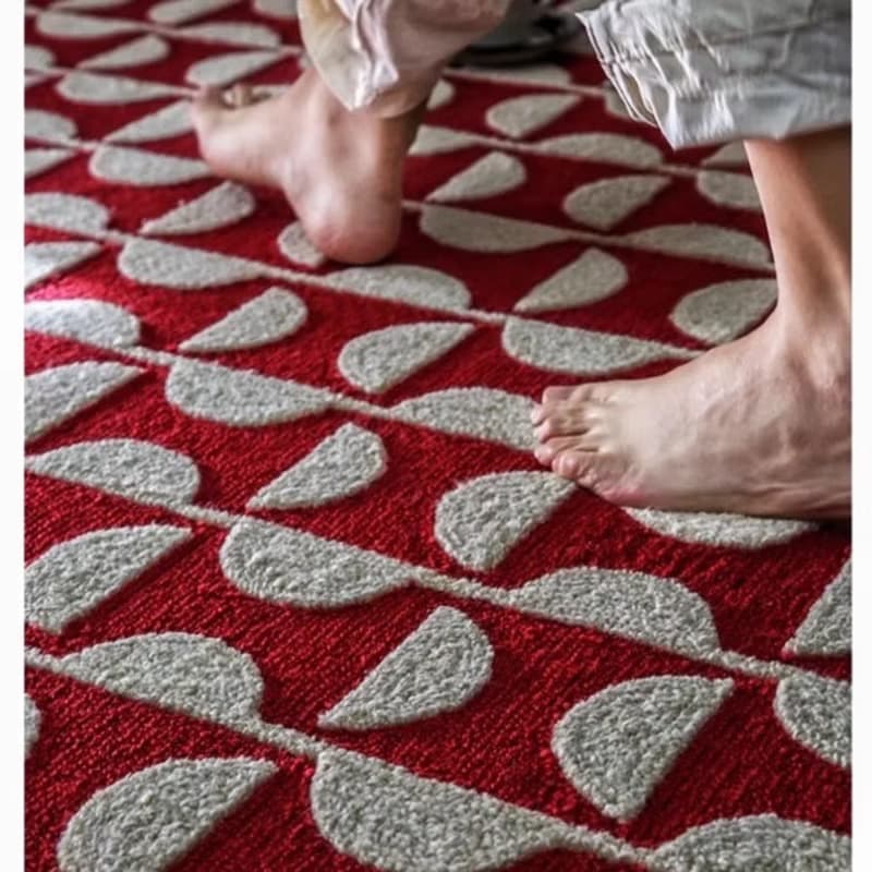 法式風 手作 紐西蘭羊毛地毯 馬賽公寓 客廳臥室 床邊墊 家居裝飾