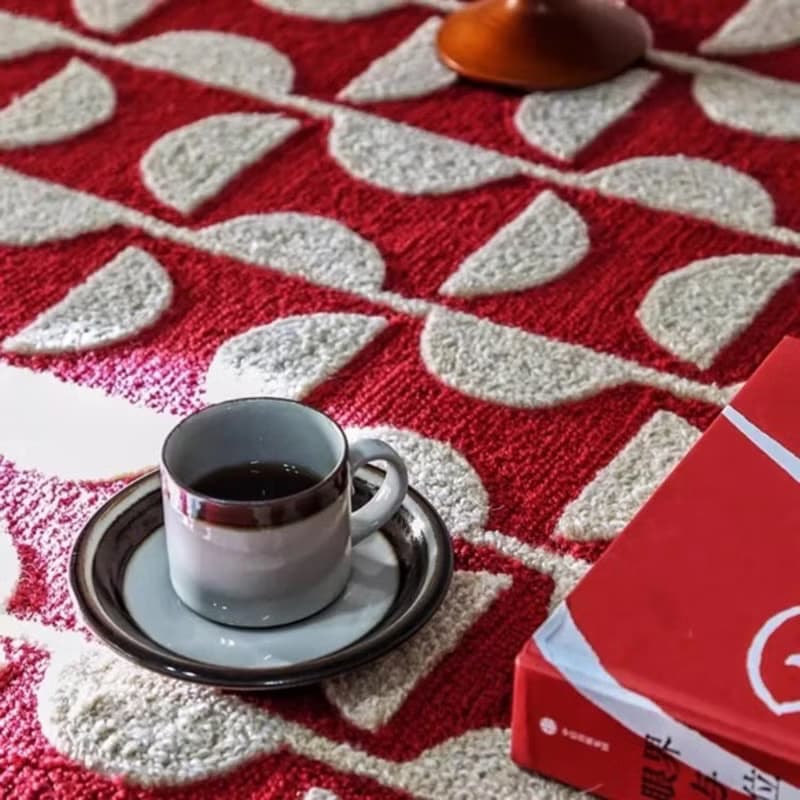 法式風 手作 紐西蘭羊毛地毯 馬賽公寓 客廳臥室 床邊墊 家居裝飾