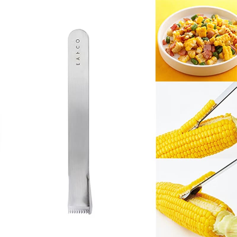 【YOSHIKAWA吉川】日本EATOCO不鏽鋼Poro玉米粒刮刀器 AS0051
