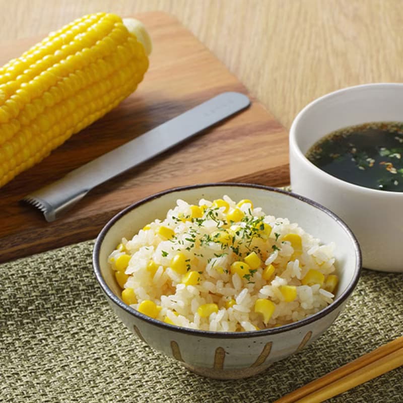 【YOSHIKAWA吉川】日本EATOCO不鏽鋼Poro玉米粒刮刀器 AS0051