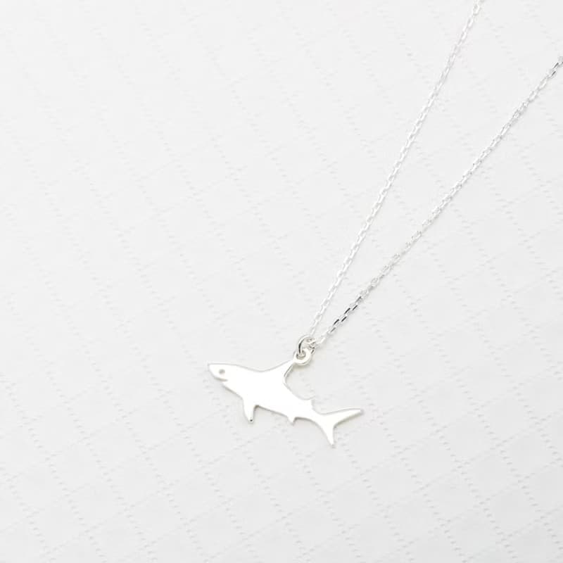 【Angel & Me】大白鯊 鯊魚 s925 純銀 項鍊 海洋 衝浪 生日禮物
