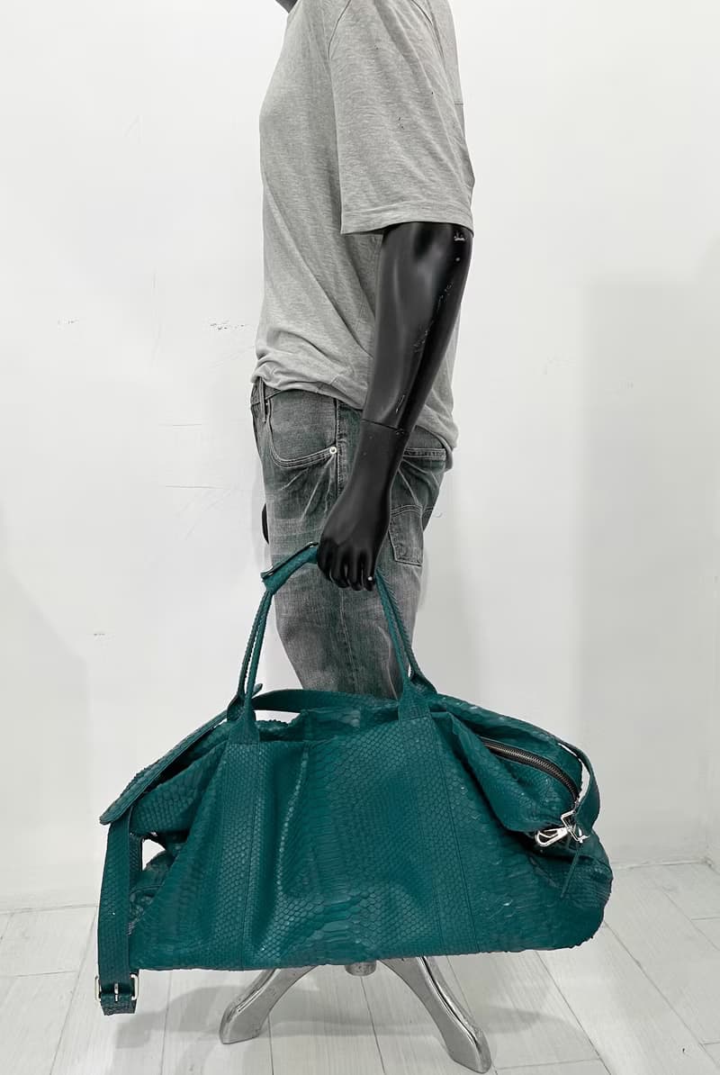 Snakeskin Weekender Duffle Bag Leather Weekender Bag Snakeskin Travel Bag