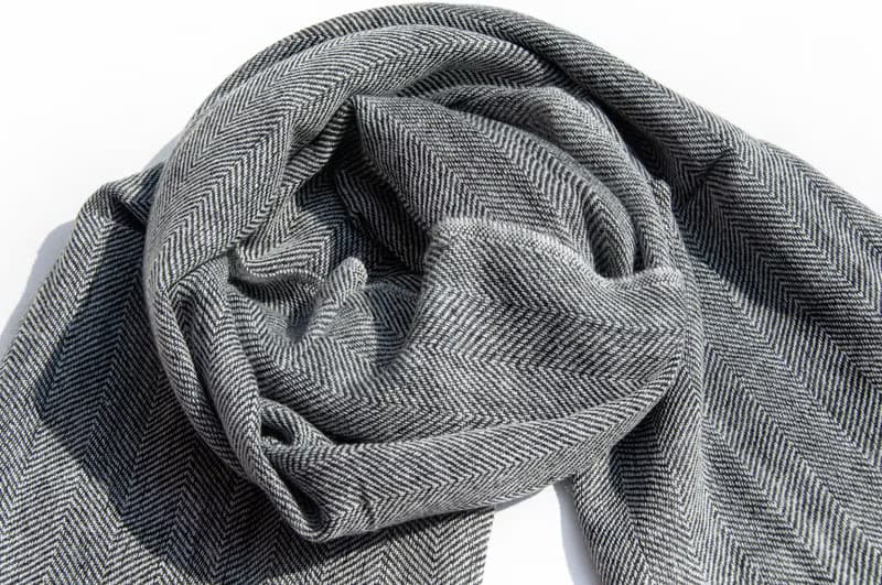 喀什米爾Cashmere 針織圍巾 純羊毛圍巾 手織圍巾 編織圍巾-條紋