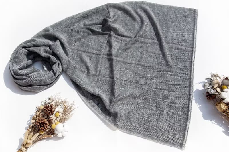喀什米爾Cashmere 針織圍巾 純羊毛圍巾 手織圍巾 編織圍巾-條紋
