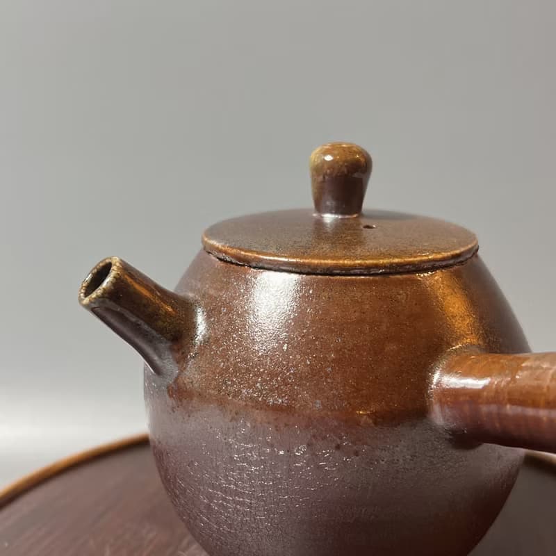 柴燒傳統古樸側把茶壺 / 柴燒茶具  / 小平凡手作