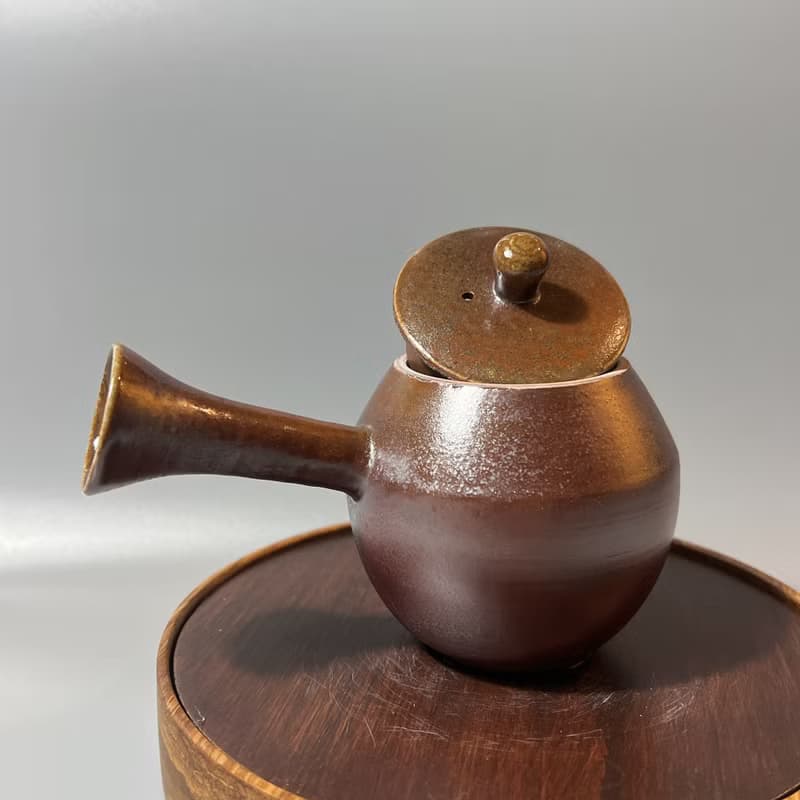 柴燒傳統古樸側把茶壺 / 柴燒茶具  / 小平凡手作