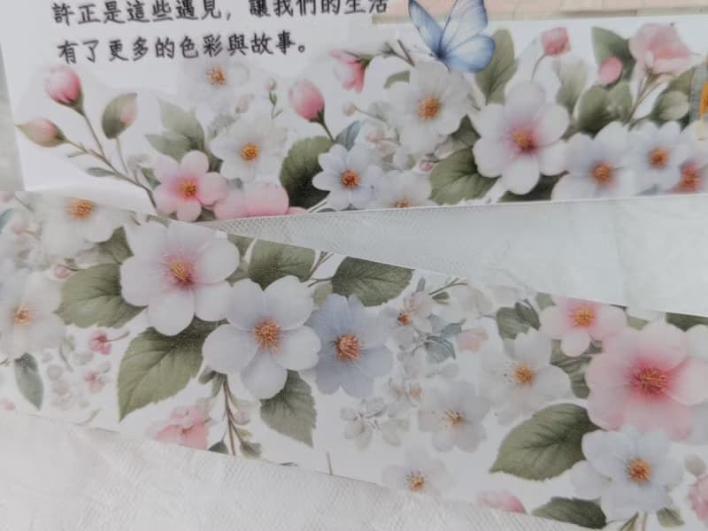 晨曦花語-和紙膠帶(特殊油墨/離型紙)
